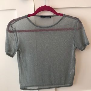 Sheer sparkly Brandy Melville t-shirt